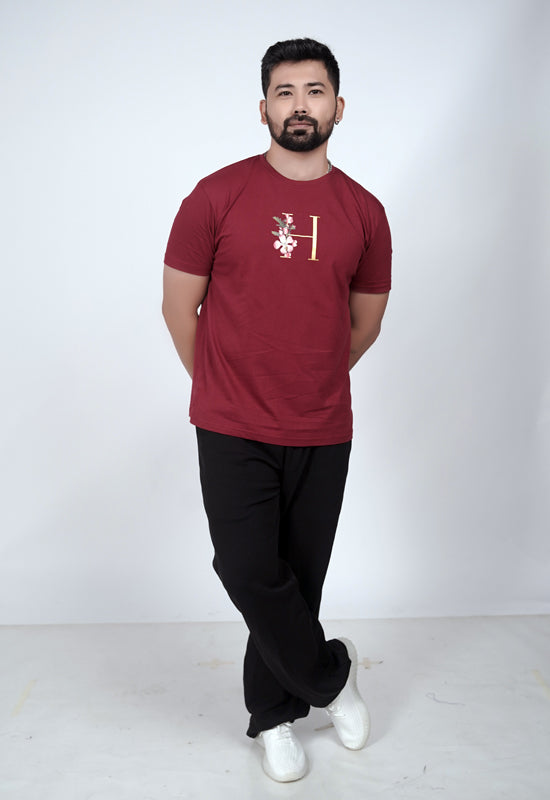 Formal Flora Crimson Regular Fit