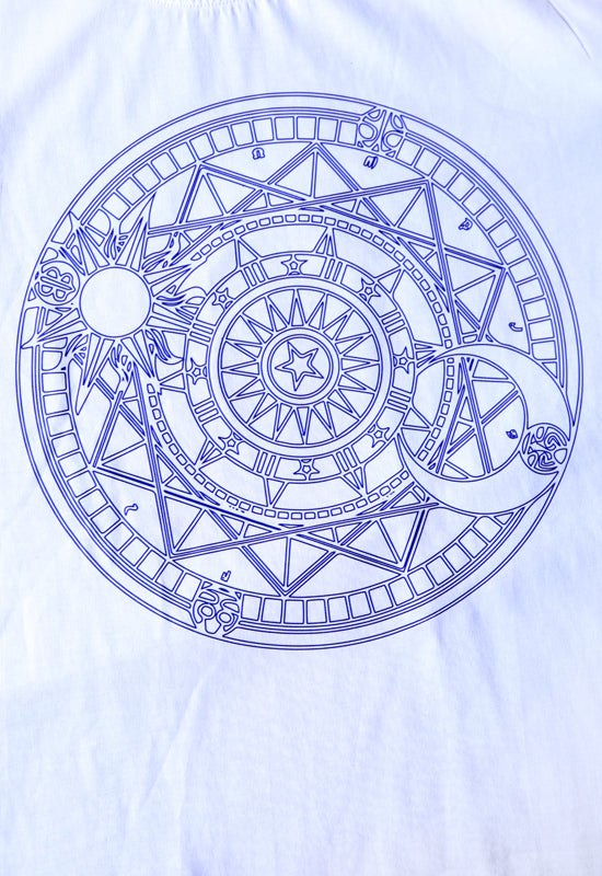 Horoscopic Sundial Zodiac Clock Printed Regular Fit Tee